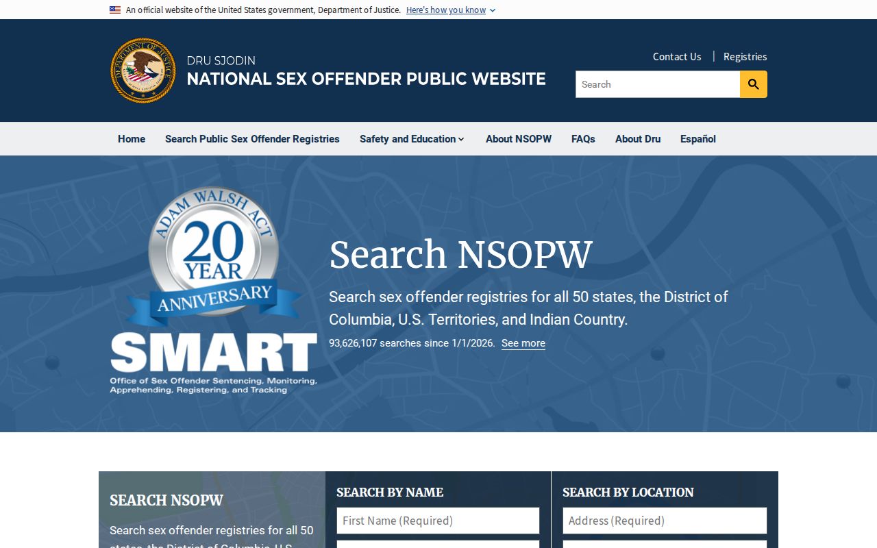 Knox County sex offender national registry search through NSOPW