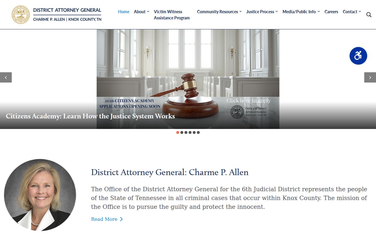 Knox County criminal case records and District Attorney services